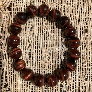 Elegant Brown Beaded Bracelet Mens or Womens